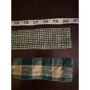 Park Designs Curtain Tie backs Green Gingham Check Fabric Reversible Buttonhole2